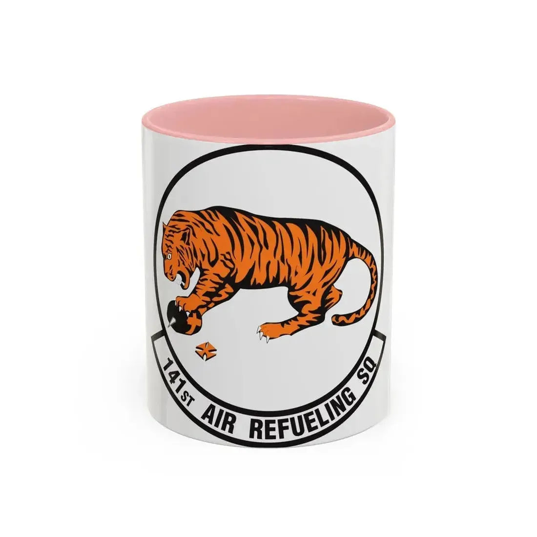 141 Air Refueling Squadron (U.S. Air Force) Accent Coffee Mug 11oz Pink - Go Mug Yourself