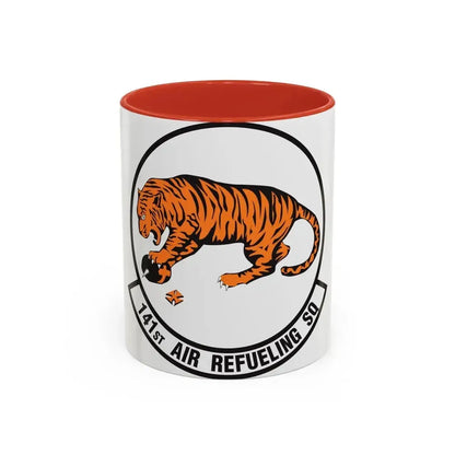 141 Air Refueling Squadron (U.S. Air Force) Accent Coffee Mug 11oz Red - Go Mug Yourself