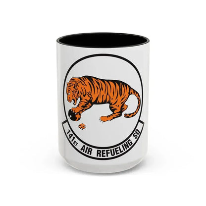 141 Air Refueling Squadron (U.S. Air Force) Accent Coffee Mug 15oz Black - Go Mug Yourself