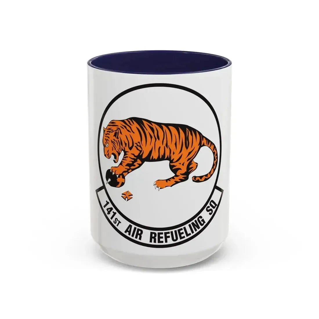 141 Air Refueling Squadron (U.S. Air Force) Accent Coffee Mug 15oz Navy - Go Mug Yourself