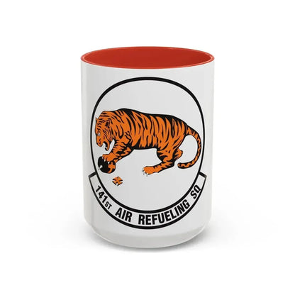 141 Air Refueling Squadron (U.S. Air Force) Accent Coffee Mug 15oz Red - Go Mug Yourself