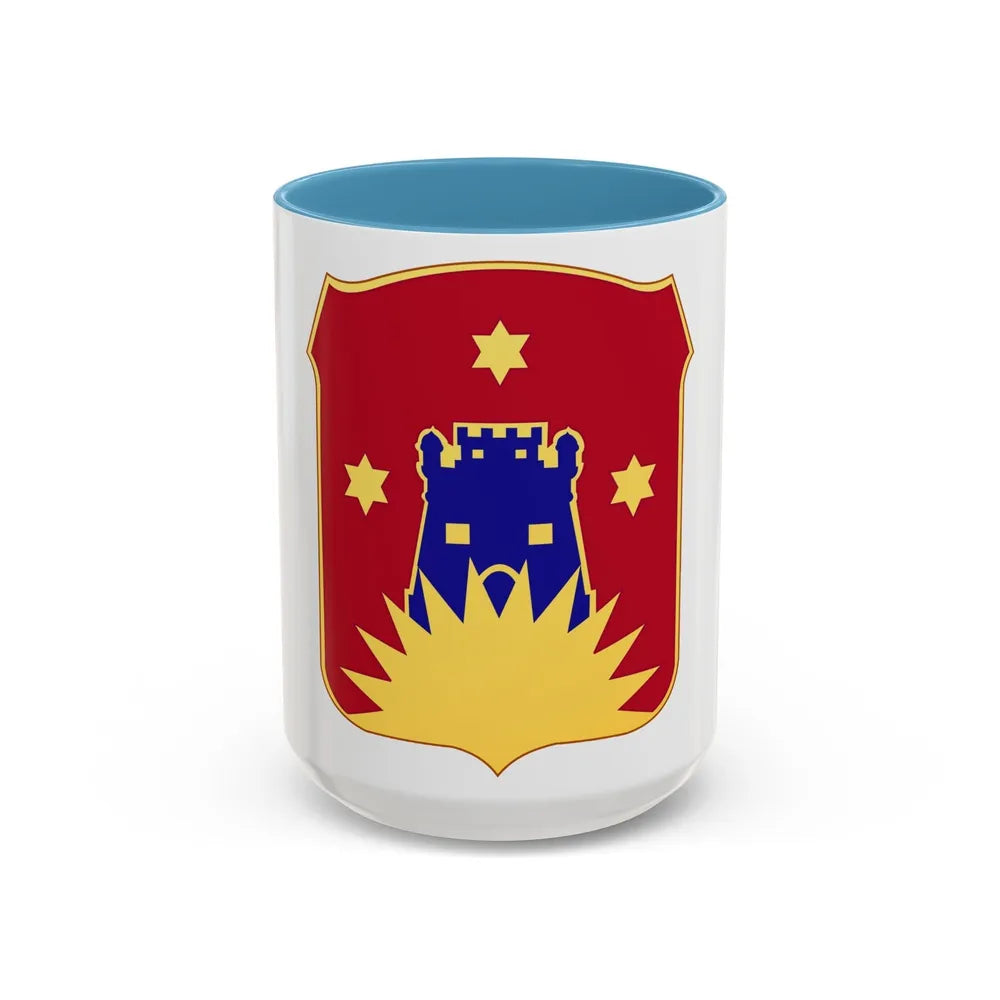 141 Engineer Battalion (U.S. Army) Accent Coffee Mug-15oz-Light Blue-Go Mug Yourself