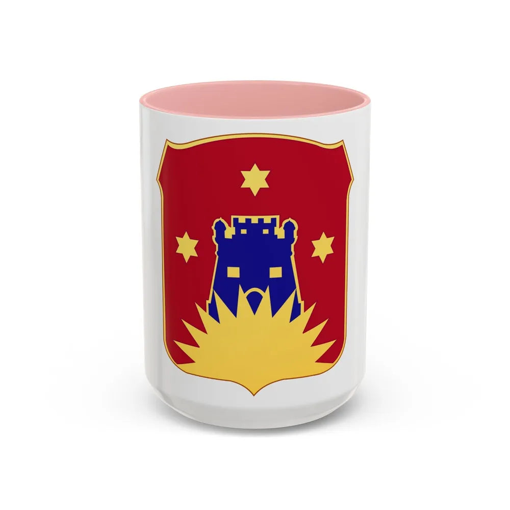 141 Engineer Battalion (U.S. Army) Accent Coffee Mug-15oz-Pink-Go Mug Yourself