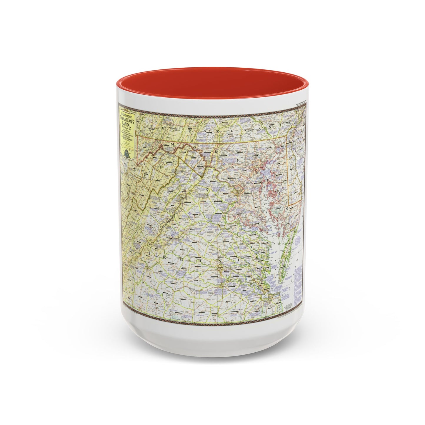 USA - Autour de la capitale nationale (1956) (carte) Tasse à café décorative