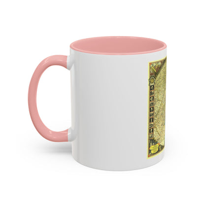 USA - New York City (1939) (Map) Accent Coffee Mug