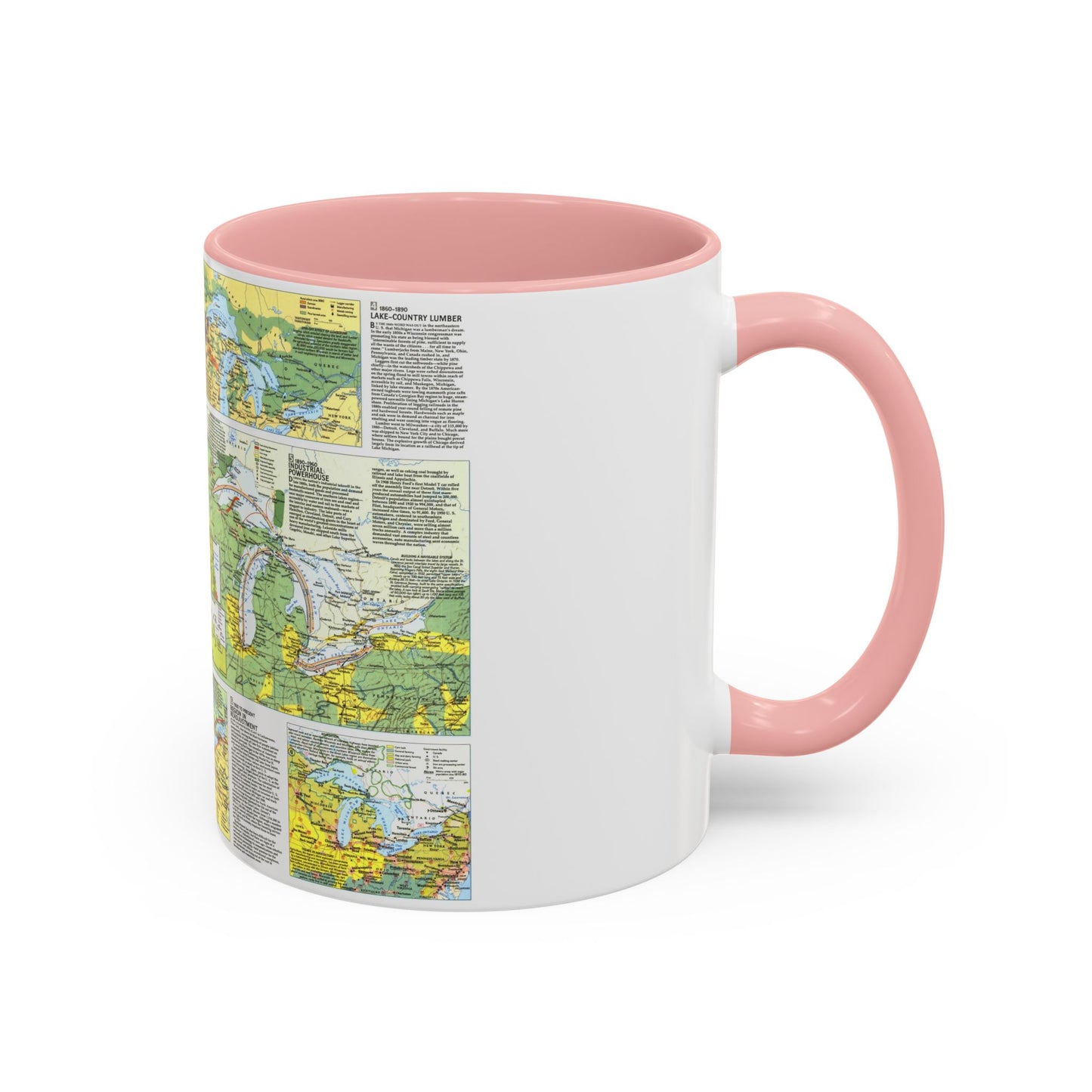 Canada - The Great Lakes 2 (1987) (Map) Accent Coffee Mug