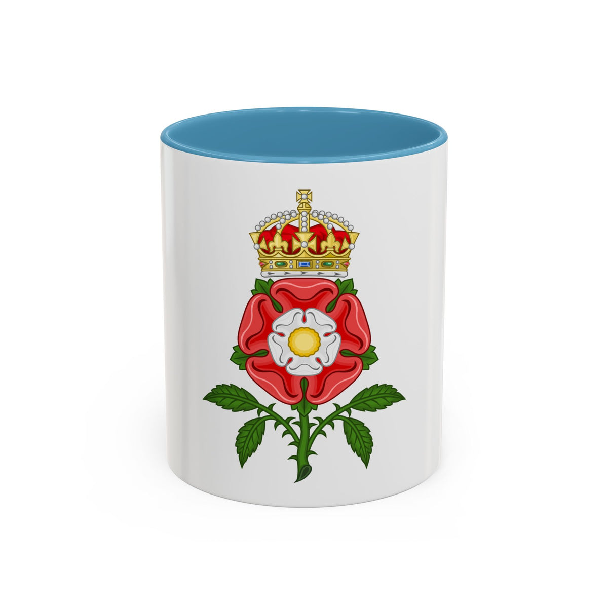 Tudor Rose (Tudor Heraldry) - Accent Coffee Mug