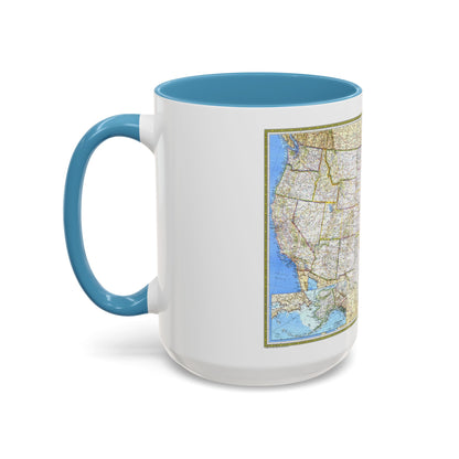 USA - The United States (1987) (Map) Accent Coffee Mug