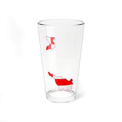 Flag map of Bremen (Germany) Pint Glass 16oz