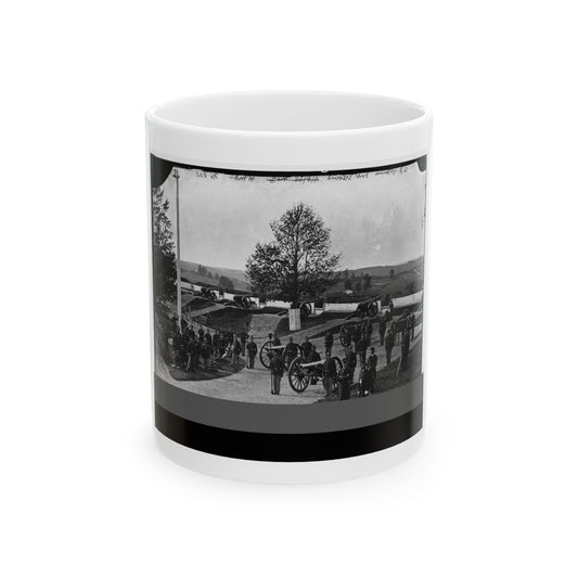District Of Columbia. Officers And Men Of Company F, 3d Massachusetts Heavy Artillery, In Fort Stevens (U.S. Civil War) White Coffee Mug