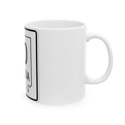 Nevada 00 1955 (Nevada) (Road Sign) White Coffee Mug