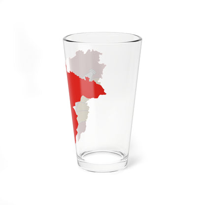 Flag-map of Voronezh Oblast (Russia) Pint Glass 16oz