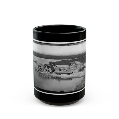 Morris Island, South Carolina. Battery Hays. One 8-Inch Parrot Rifle, Dismounted. Breaching Battery Against Fort Sumter (U.S. Civil War) Black Coffee Mug