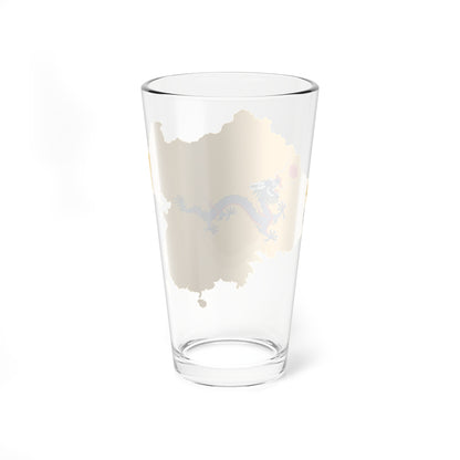 Flag map of the Qing dynasty 1862-1912 (China) Pint Glass 16oz