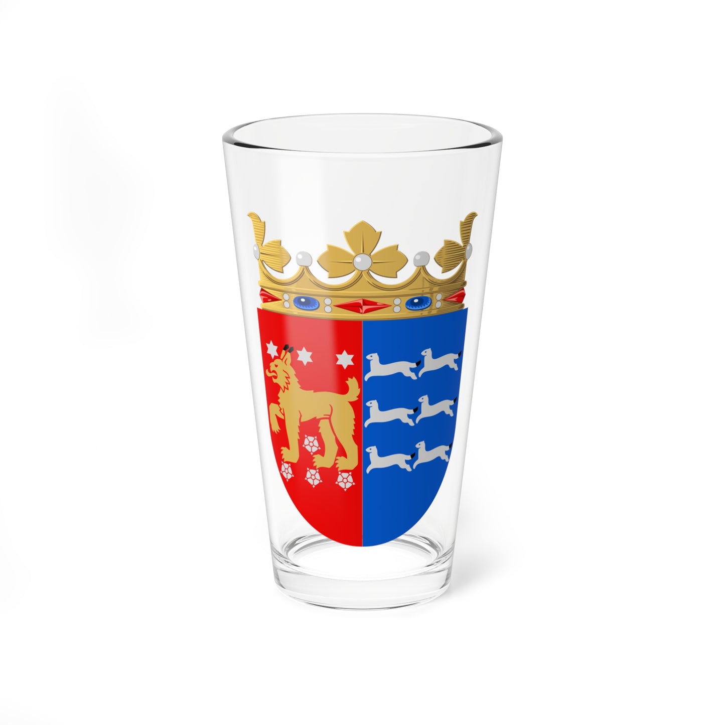 Vaasan lääni.vaakuna.old (Finland) (Coat of Arms) Pint Glass 16oz