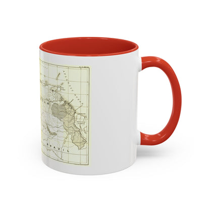 South America - Orinoco River (1896 (Map) Accent Coffee Mug