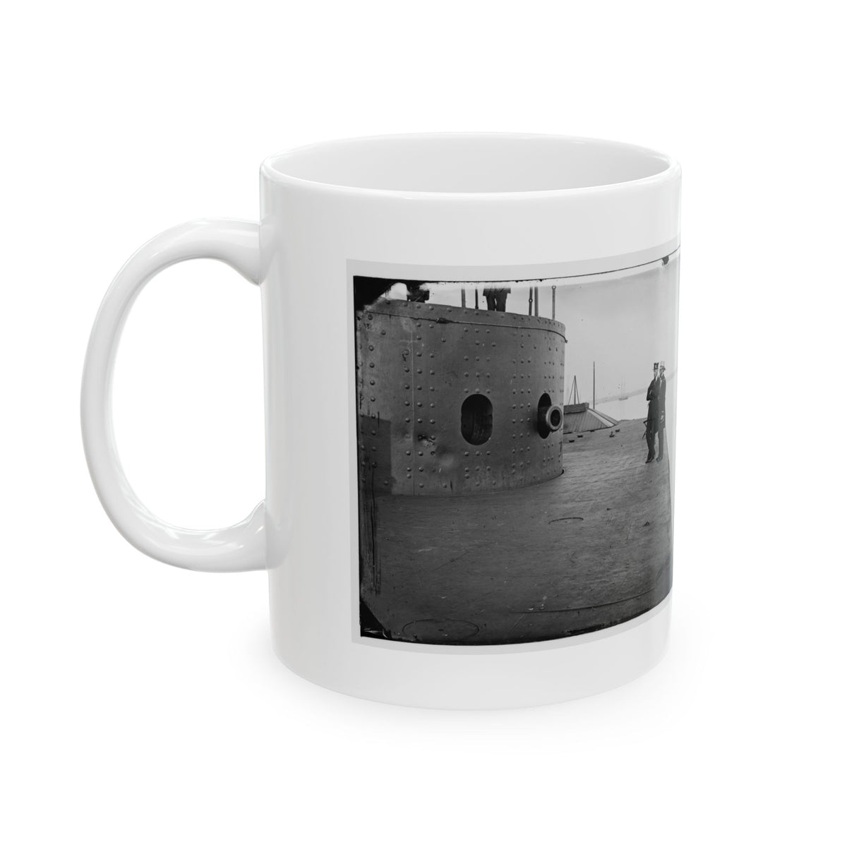 James River, Va. Deck And Turret Of U.S.S. Monitor(2) (U.S. Civil War) White Coffee Mug