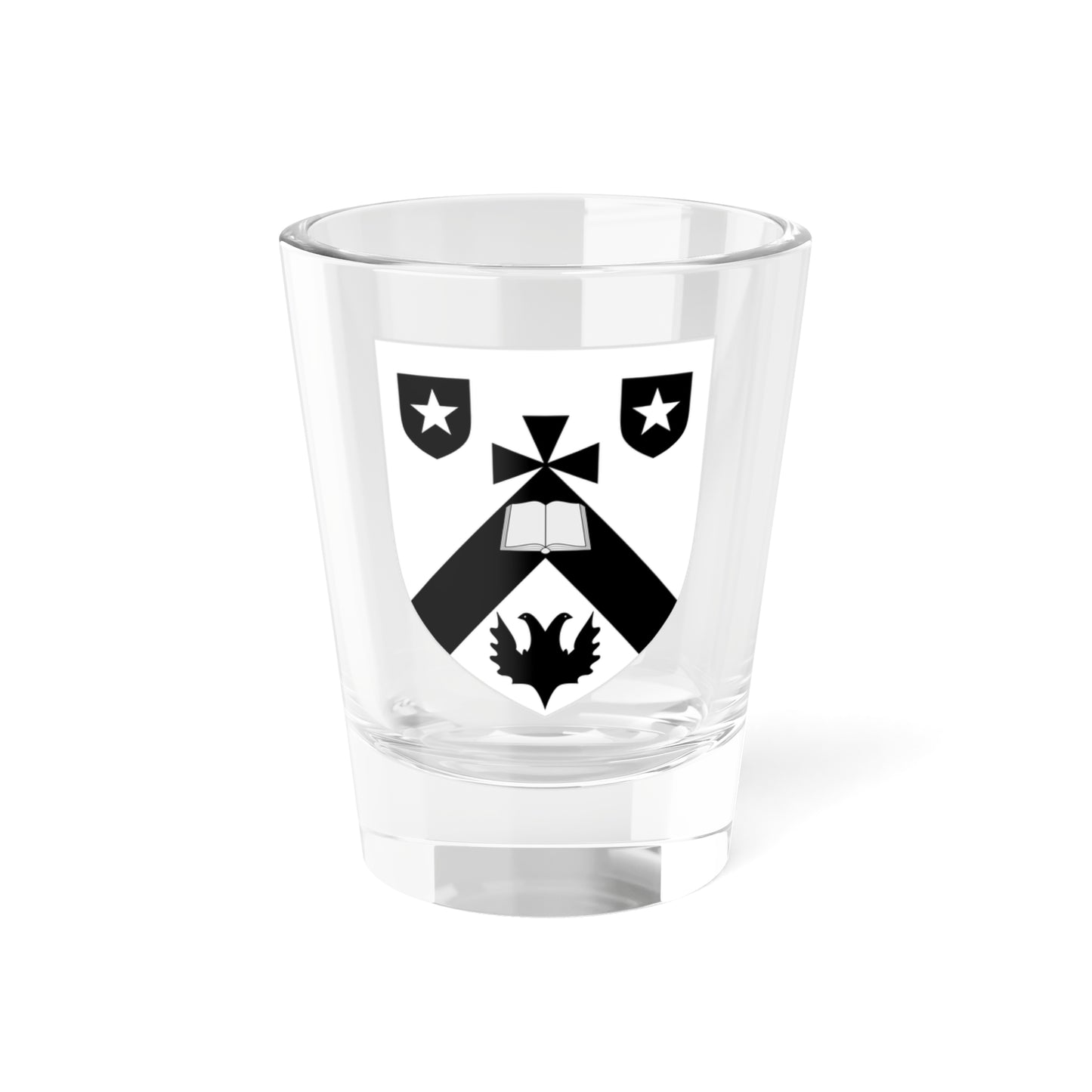 Escutcheon of Murray MacLehose Baron MacLehose of Beoch (United Kingdom) (Coat of Arms) Shot Glass 1.5oz
