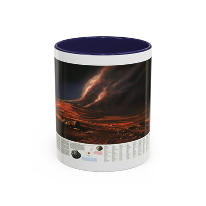 Space - MARS, Dusty Face of (1973) (Map) Accent Coffee Mug
