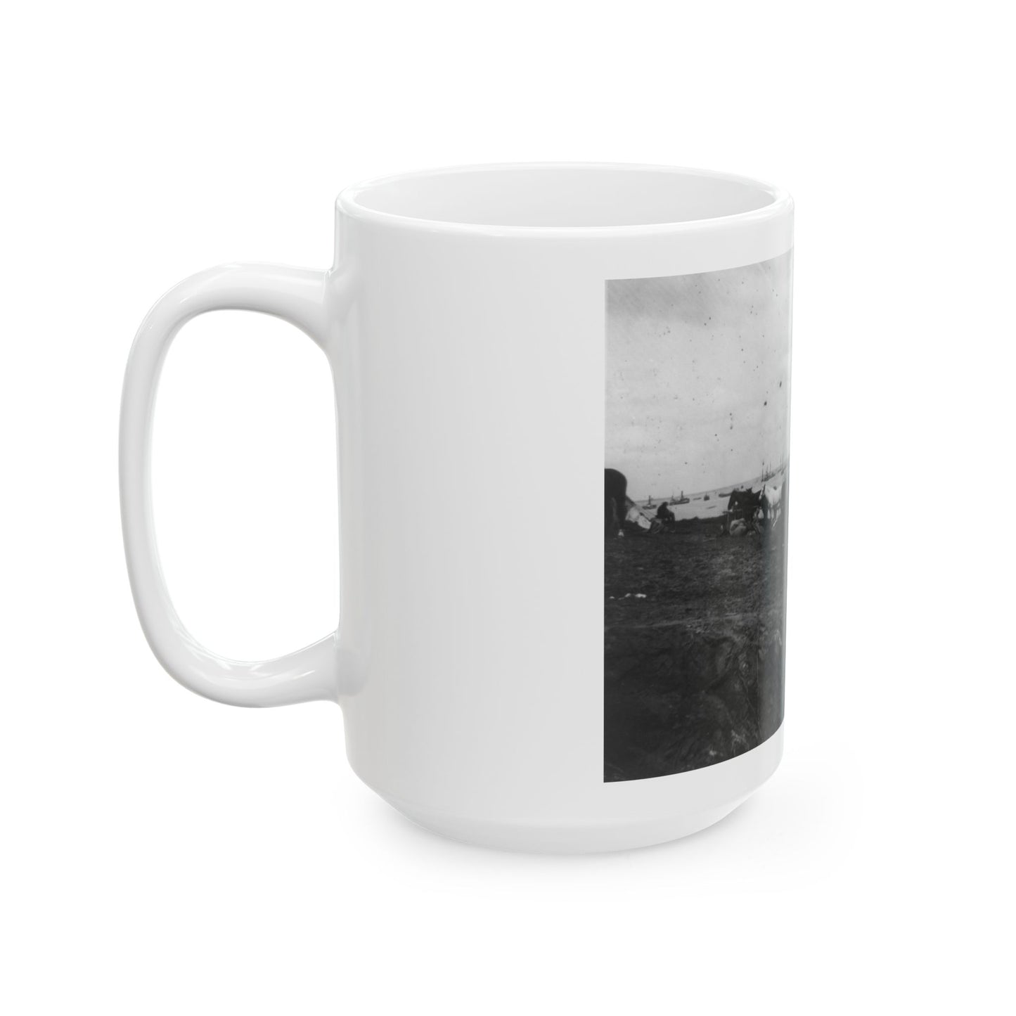 Belle Plains, Va., May 16, 1864, Encampment Of 2nd New York And 1st Massachusetts Heavy Artillery (U.S. Civil War) White Coffee Mug