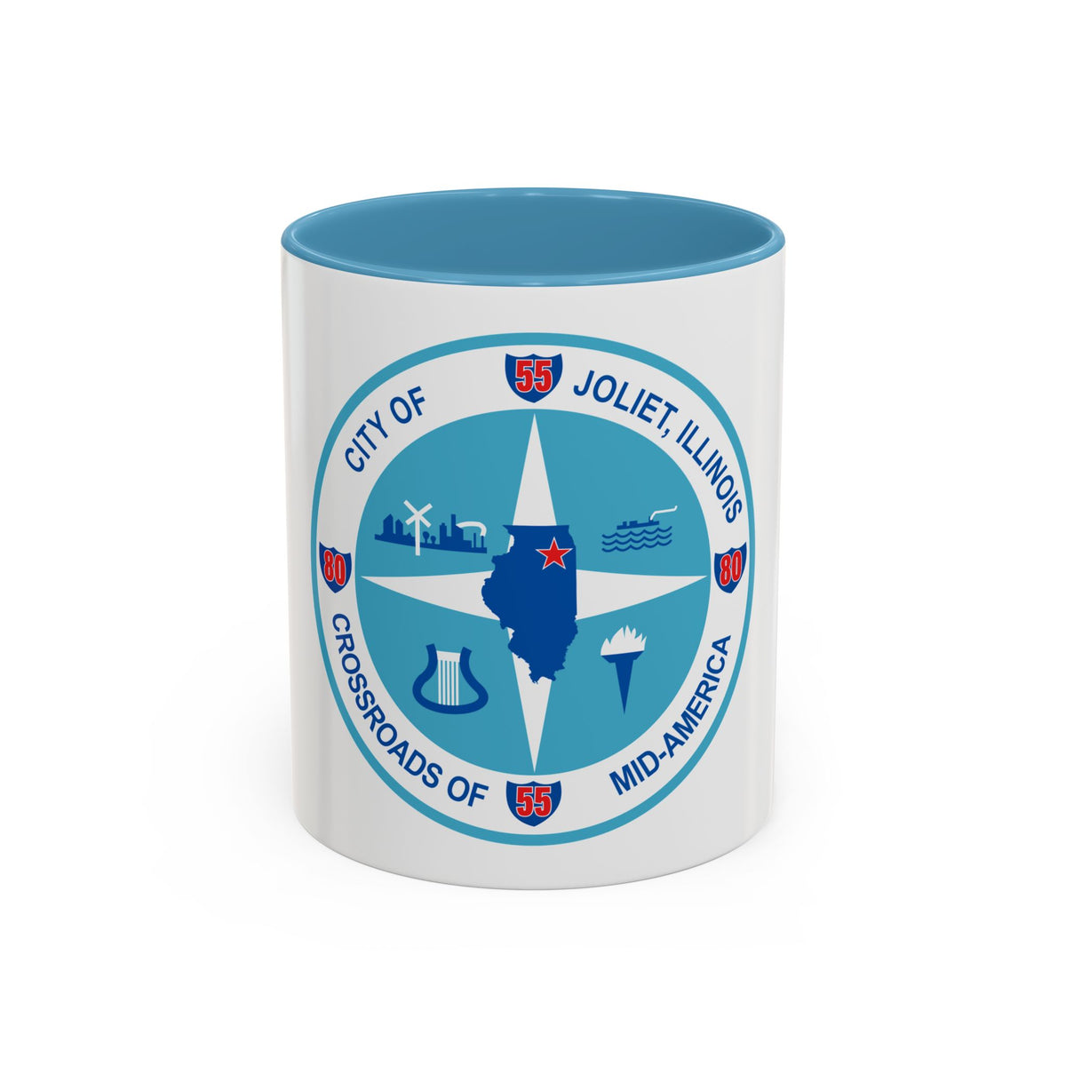 Seal of Joliet Illinois - Accent Coffee Mug
