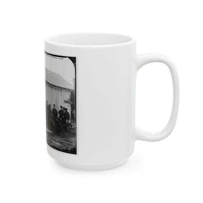 District Of Columbia. White Officers Of 4th U.S. Colored Infantry At Leisure, Fort Slocum (U.S. Civil War) White Coffee Mug