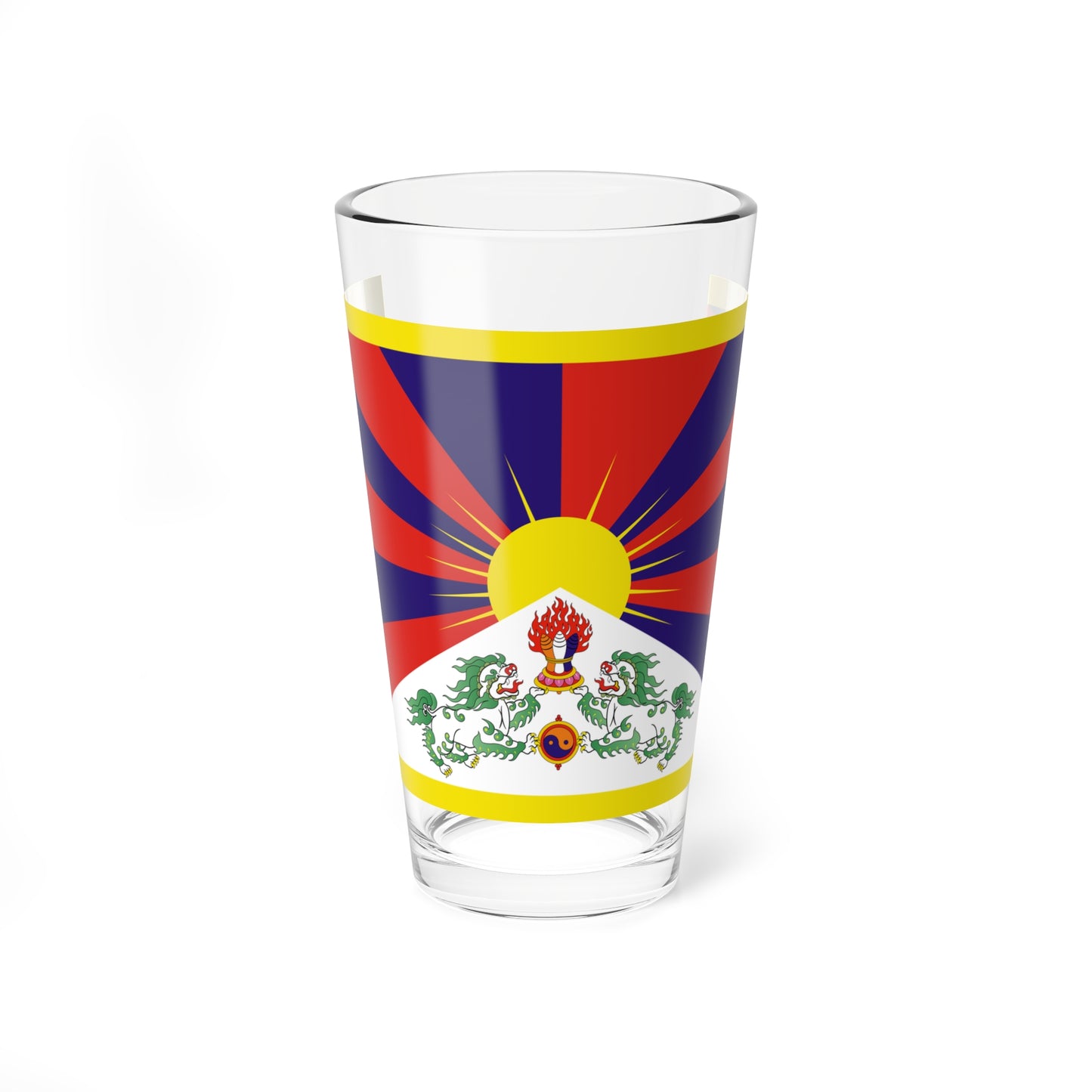 Flag of Tibet 3-2 (China) Pint Glass 16oz