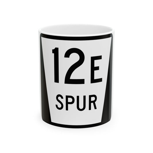 N SPUR 12E (Nebraska) (Road Sign) White Coffee Mug