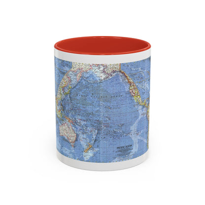Pacific Ocean (1962) (Map) Accent Coffee Mug
