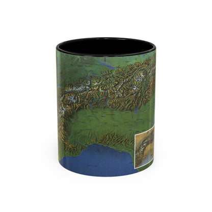 Alps, The - Europe's Backbone (1965) (Map) Accent Coffee Mug