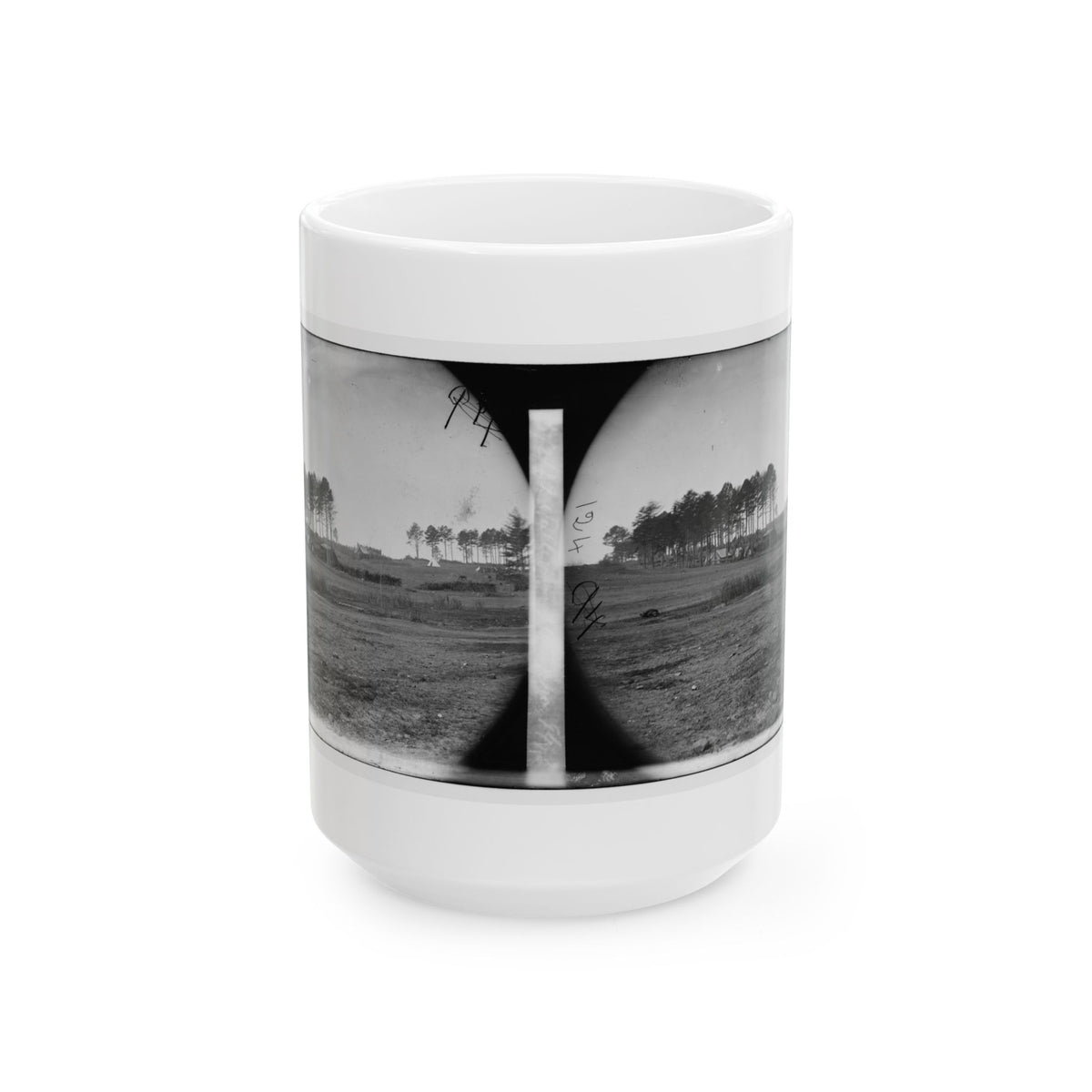 Brandy Station, Virginia. View Of Col. G.H. Sharpe's Quarters. Headquarters, Army Of The Potomac. Bull Ring In The Distance (U.S. Civil War) White Coffee Mug