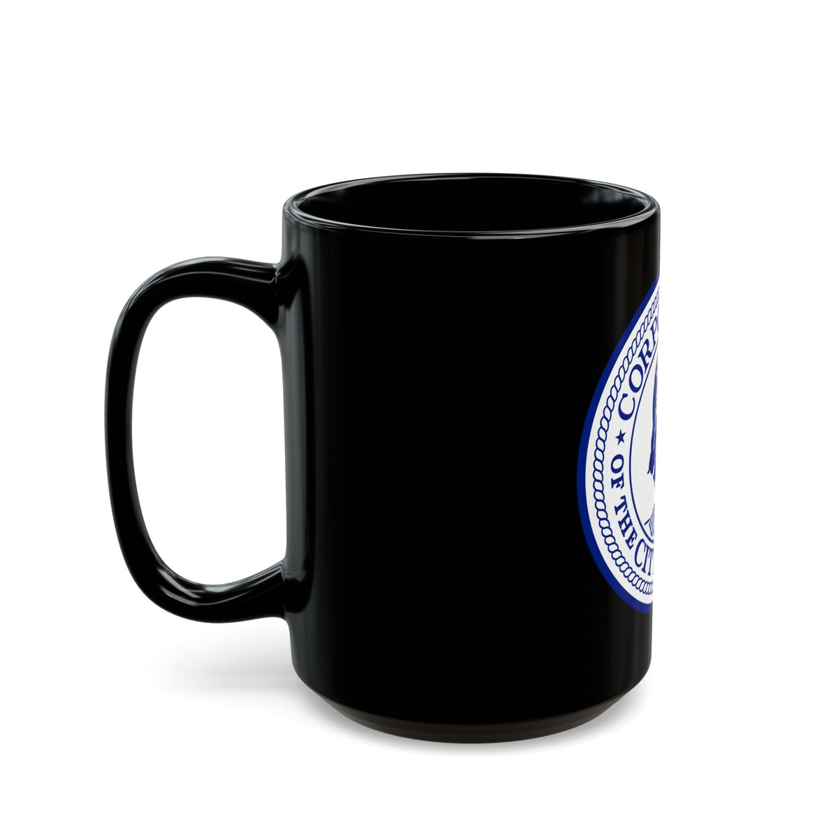 Seal of Yonkers New York - Black Coffee Mug