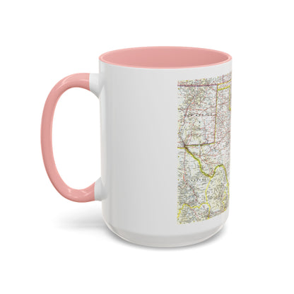 USA - South Central (1961) (Map) Accent Coffee Mug