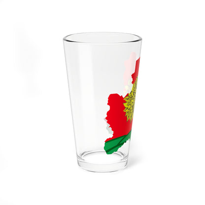 Flag-map of Lipetsk Oblast (Russia) Pint Glass 16oz