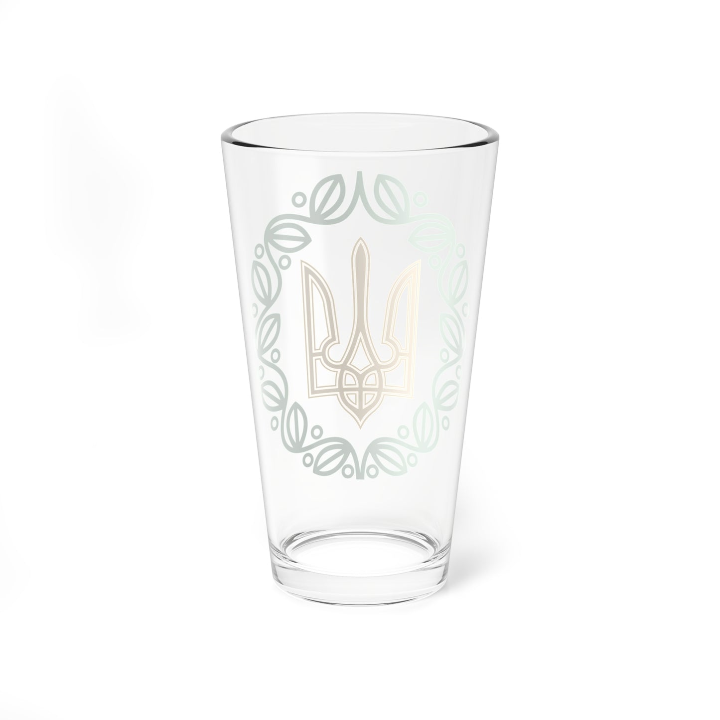 Small emblem of the Ukrainian Peoples Republic 1918 (Ukraine) (Coat of Arms) Pint Glass 16oz