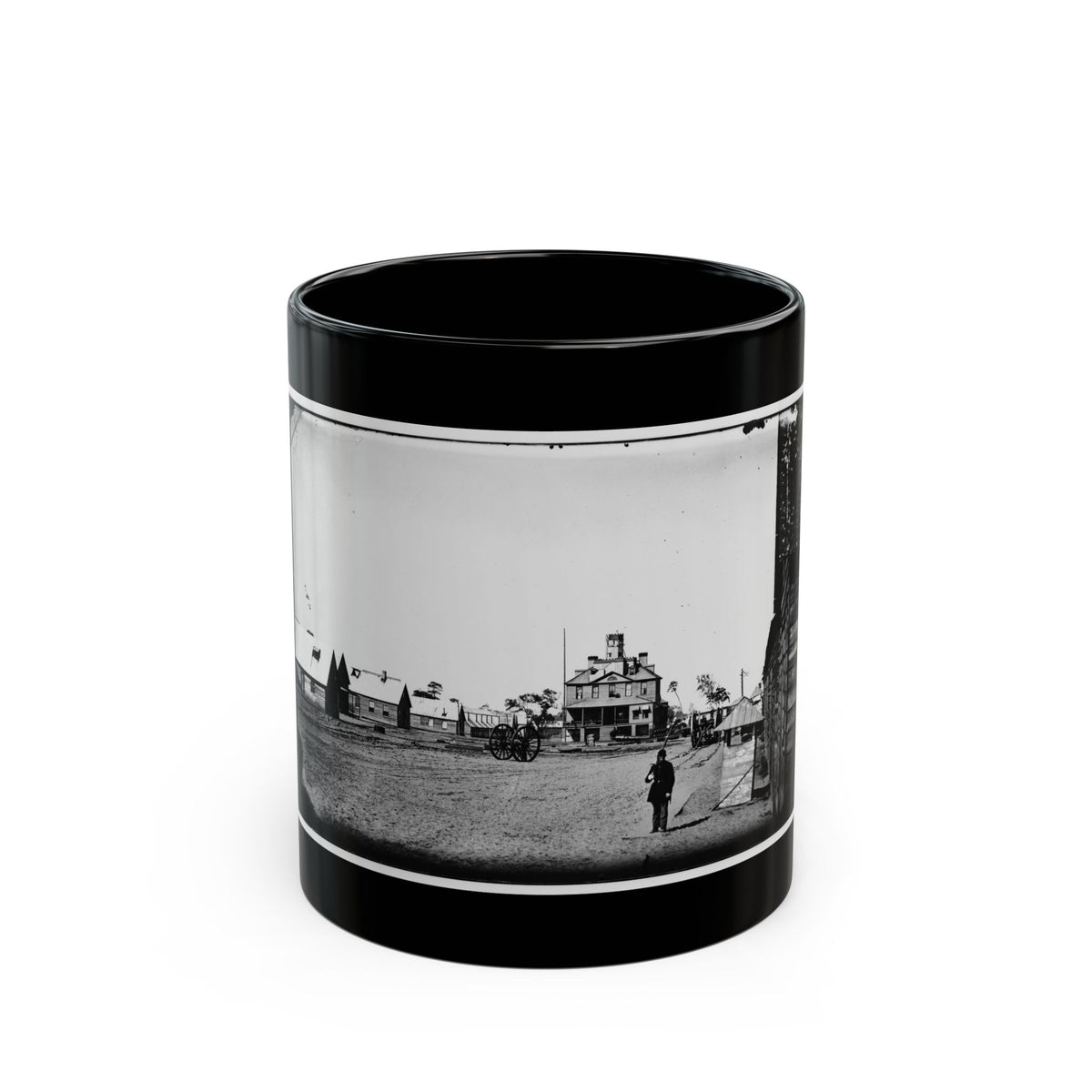 Morris Island, South Carolina. Unidentified Camp 005 (U.S. Civil War) Black Coffee Mug