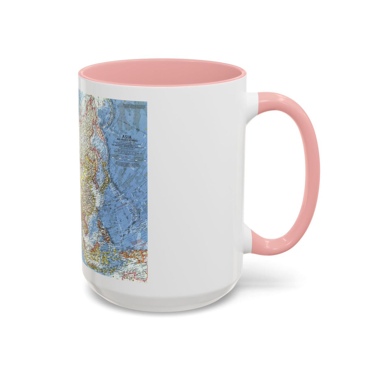 Asia and Adjacent Areas (1959) (Map) Accent Coffee Mug