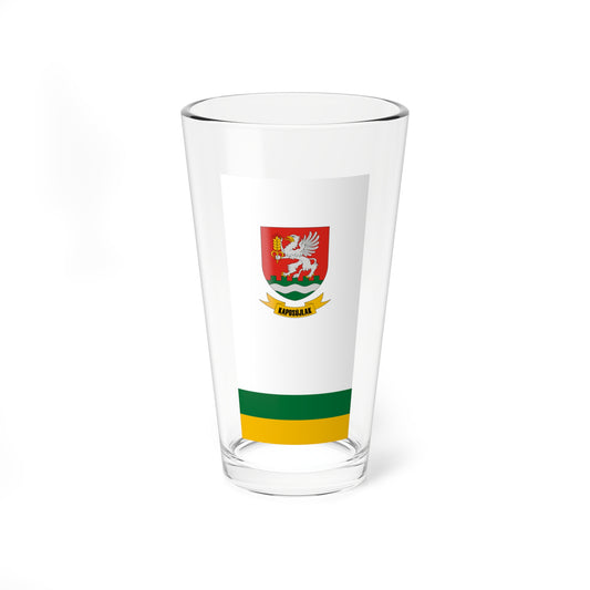 Flag of Kaposujlak vertical (Hungary) Pint Glass 16oz