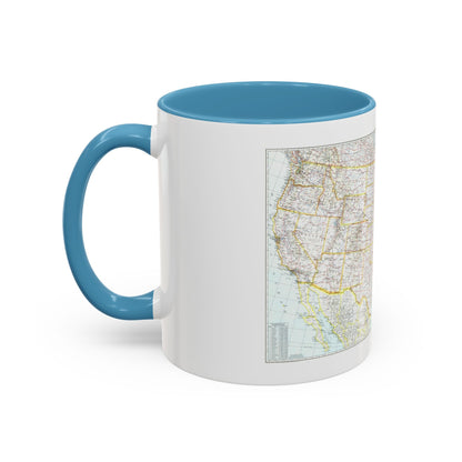 USA - The United States (1940) (Map) Accent Coffee Mug