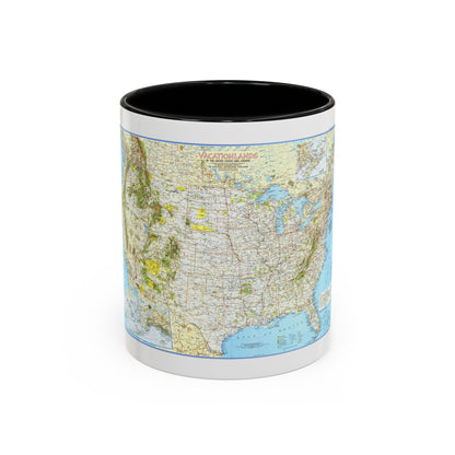 North America - Vacationlands (1966) (Map) Accent Coffee Mug