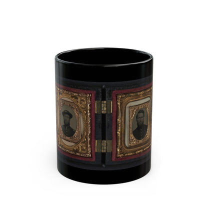 Two Unidentified Soldiers In Union Uniforms 001 (U.S. Civil War) Black Coffee Mug