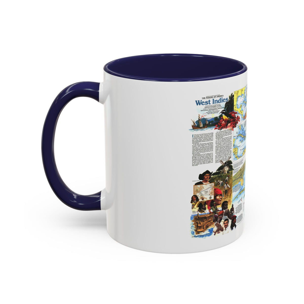 West Indies 2 (1987) (Map) Accent Coffee Mug
