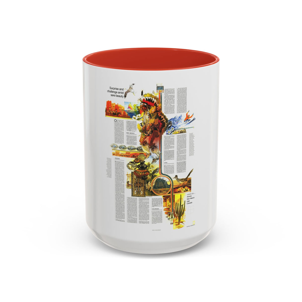 USA - Southwest 2 (1977) (Map) Accent Coffee Mug