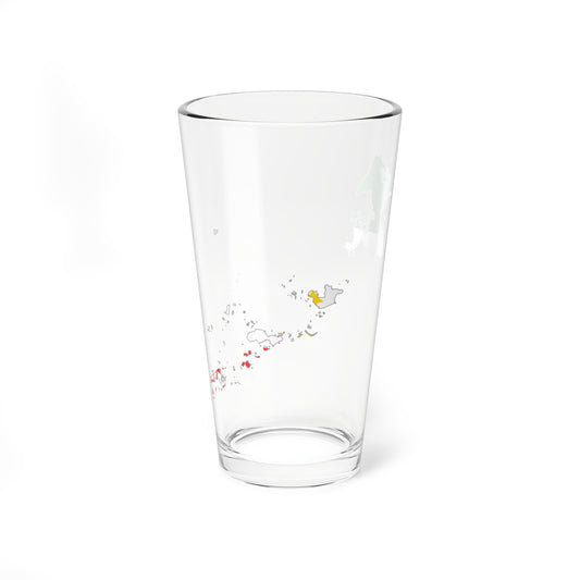 Flag map of Bangsamoro (Philippines) Pint Glass 16oz