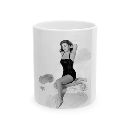 Elaine Stewart #23 1 (Vintage Female Icon) White Coffee Mug-11oz-Go Mug Yourself