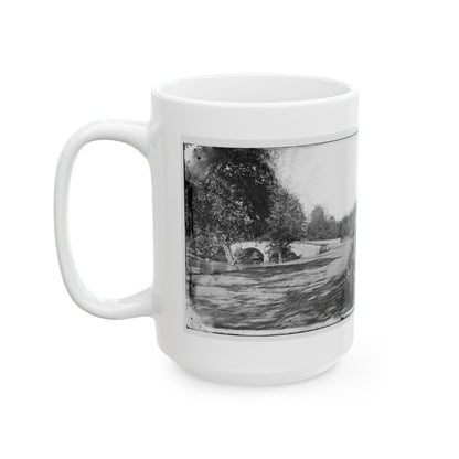 Antietam, Maryland. Burnside Bridge From The Southeast (U.S. Civil War) White Coffee Mug