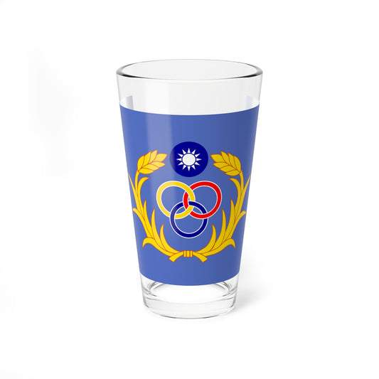 Flag of the Taiwan Garrison Command (China) Pint Glass 16oz