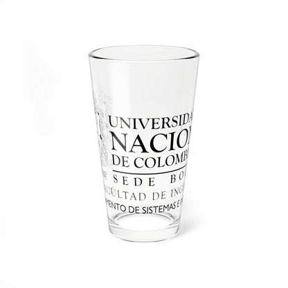 UNAL Aplicación Dep Sistemas Industrial (Colombia) (Coat of Arms) Pint Glass 16oz