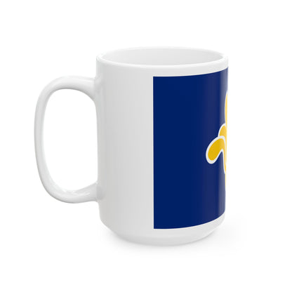 Flag of the Brussels Capital Region Belgium - White Coffee Mug-Go Mug Yourself