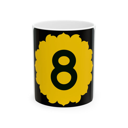 K-8 (Kansas) (Road Sign) White Coffee Mug